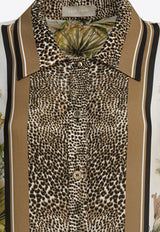 Elie Saab Savannah Print Shirt Brown SH108PS25SI001FOULARD_80445