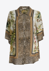 Elie Saab Savannah Print Shirt Brown SH108PS25SI001FOULARD_80445