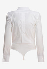 Max Mara Angora Shirt Bodysuit White 2511111453600ANGORA123001_80463