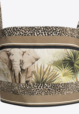 Elie Saab Savannah Print Cropped Top Brown TO181PS25PO013FOULARD_80469