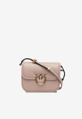 PINKO Love Leather Shoulder Bag Pink 104297A26LO81Q_80471