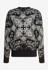 PINKO Bandana Print Sweatshirt Black 104618A2CWZDI_80523