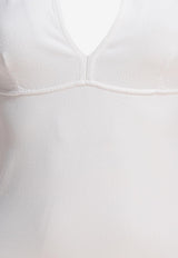 Max Mara Armida V-neck Sleeveless Top White 2511361313600ARMIDA1234001_80541