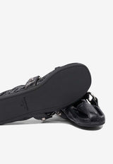 Balenciaga City Nappa Leather Ballet Flats Black 828095WAD4Y1080_80554