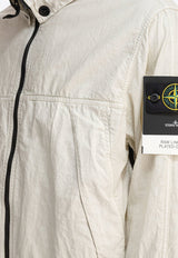 Stone Island Zip-Up Linen Jacket Beige 4100040S0030V0095_80679