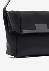 Max Mara Clasp Leather Shoulder Bag Black 2514511043600MMCLASPC001_80725