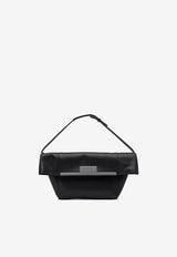 Max Mara Clasp Leather Shoulder Bag Black 2514511043600MMCLASPC001_80725