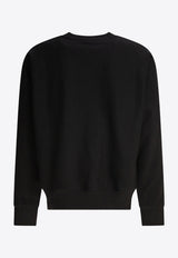 Stüssy Logo Print Crewneck Sweatshirt Black 19150800001 BLACK_80784