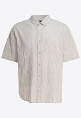 Stüssy Wrinkled Short-Sleeved Shirt Beige 11103501002 NATURAL_80864