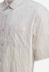 Stüssy Wrinkled Short-Sleeved Shirt Beige 11103501002 NATURAL_80864