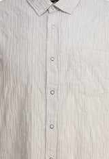 Stüssy Wrinkled Short-Sleeved Shirt Beige 11103501002 NATURAL_80864