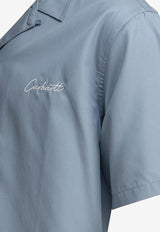 Carhartt Wip Delray Short-Sleeved Shirt Light Blue I0314650RO.XX_80893