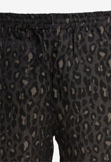 Needles Leopard Bermuda Shorts Brown QV247B-LEOPARD_80940