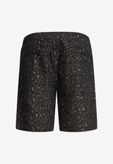 Needles Leopard Bermuda Shorts Brown QV247B-LEOPARD_80940