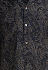 Needles One-Up Buttoned Shirt Blue QV245A-PAISLEY_81008
