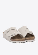 Birkenstock Zurich Suede Leather Slides Cream 1025008ANTIQUE WHITE_81117