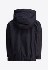 Moncler Kids Boys Logo Patch Zip-Up Jacket Blue LILIANNA1A00070-53A5E742_81161
