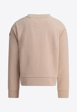 Moncler Kids Boys Logo Print Sweatshirt Pink 8G00008-89AKM51N_81185