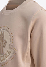 Moncler Kids Boys Logo Print Sweatshirt Pink 8G00008-89AKM51N_81185