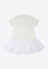 Moncler Kids Girls Mini T-shirt Dress White 8I00005-89AUM034_81190