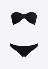 Hunza G Jean Crinkle Strapless Bikini Black JEAN BIKINICRINKLEBLACK_81244