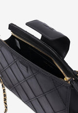 Tory Burch Mini Fleming Soft Leather Chain Clutch Black 167250001_81274