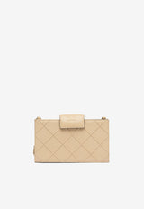 Tory Burch Mini Fleming Wallet with Chain Beige 167250700_81280