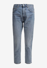 Toteme Washed Straight-Leg Jeans Blue 222-232-741485_81392