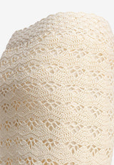 Zimmermann Rhiannon Crochet Knit Midi Skirt Beige 3174SSS251CRBL_81403