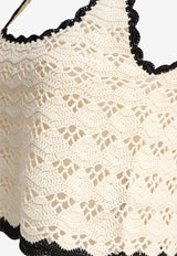 Zimmermann Rhiannon Crochet Knit Tank Top Cream 3549TSS251CRBL_81412