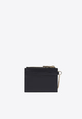 Ferragamo Leather Cardholder with Keychain Black 0779949_81440