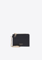 Ferragamo Leather Cardholder with Keychain Black 0779949_81440