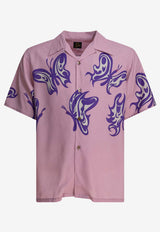 Needles One-Up Buttoned Shirt Lavender QV432B-OLD ROSE_81528