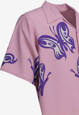 Needles One-Up Buttoned Shirt Lavender QV432B-OLD ROSE_81528