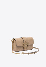 PINKO Mini Love Slouchy Raffia Shoulder Bag Beige 104340A2C2C50Q_81544