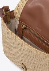 PINKO Mini Love Shoulder Bag in Raffia Beige 104340A2CFC50Q_81558