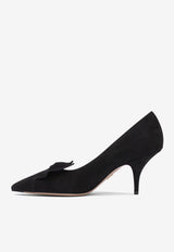 Ferragamo Gwen 70 Suede Pumps Black 0785007_81561