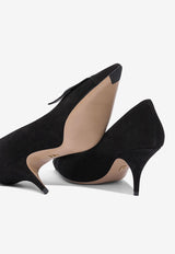 Ferragamo Gwen 70 Suede Pumps Black 0785007_81561