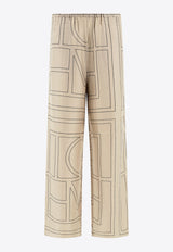 Toteme Monogram Silk Pajama Pants Cream 213-255-707926_81535