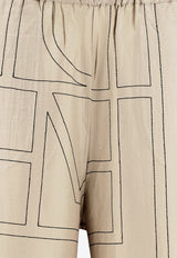 Toteme Monogram Silk Pajama Pants Cream 213-255-707926_81535