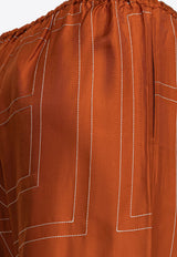 Toteme Monogram Silk Pajama Pants Brown 241-WRB1092-FB0089161_81606