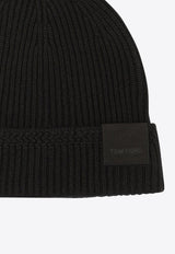 Tom Ford Logo Patch Beanie Black KHR005YMK065LB999_81662