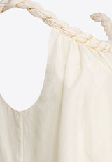 Loulou de Saison Garino Voile Gathered Top Ivory GARINOIVORY_81711