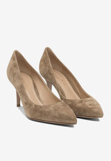 Gianvito Rossi Gianvito 70 Suede Pumps Pink G2677070RICCAMEL_81930