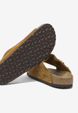 Birkenstock Zürich Suede Flat Sandals Brown 1023891UMINK_81953