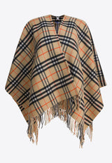 Burberry Vintage Check Fringed Cape Beige 8102992_81976