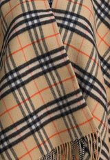 Burberry Vintage Check Fringed Cape Beige 8102992_81976