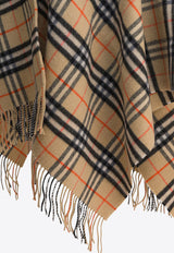 Burberry Vintage Check Fringed Cape Beige 8102992_81976