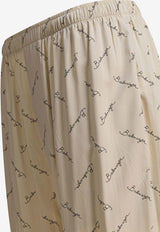 Balenciaga All-Over Logo Print Pants Beige 814016TRLB19711_82088