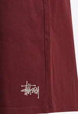 Stüssy Logo Print Track Shorts Bordeaux 1123340606 WINE_82317